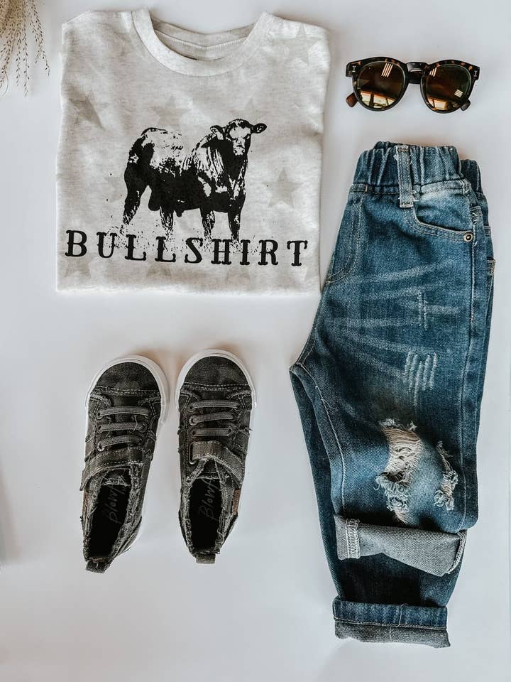 Camicia Bull | T-shirt da bambino con grafica Natural Star per la vendita all'ingrosso da parte di Bizzy's Wholesale