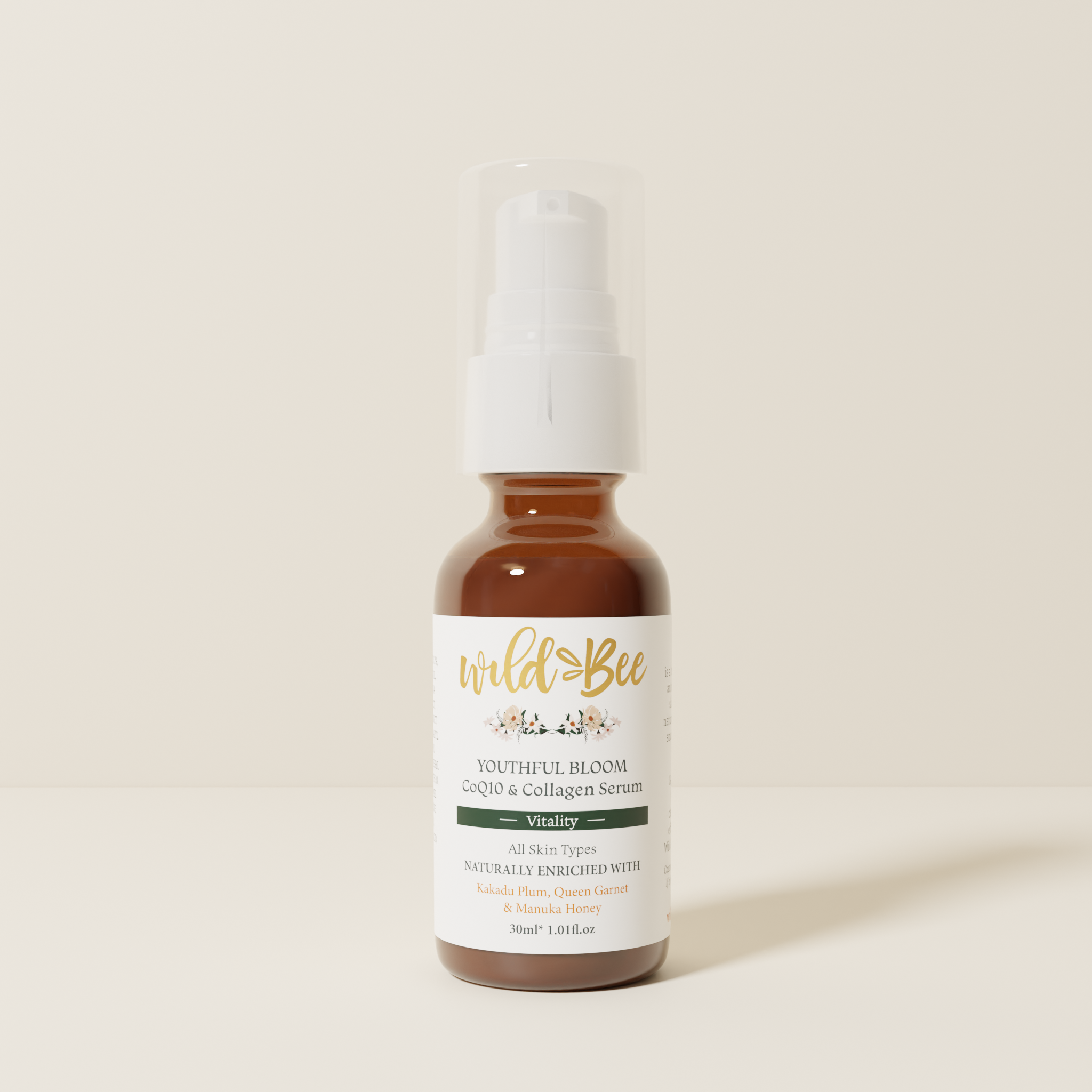Wild Bee skincare - Wholesale Facial Serum/Concentrate - Youthful Bloom - CoQ10 & Collagen Serum 30ml6