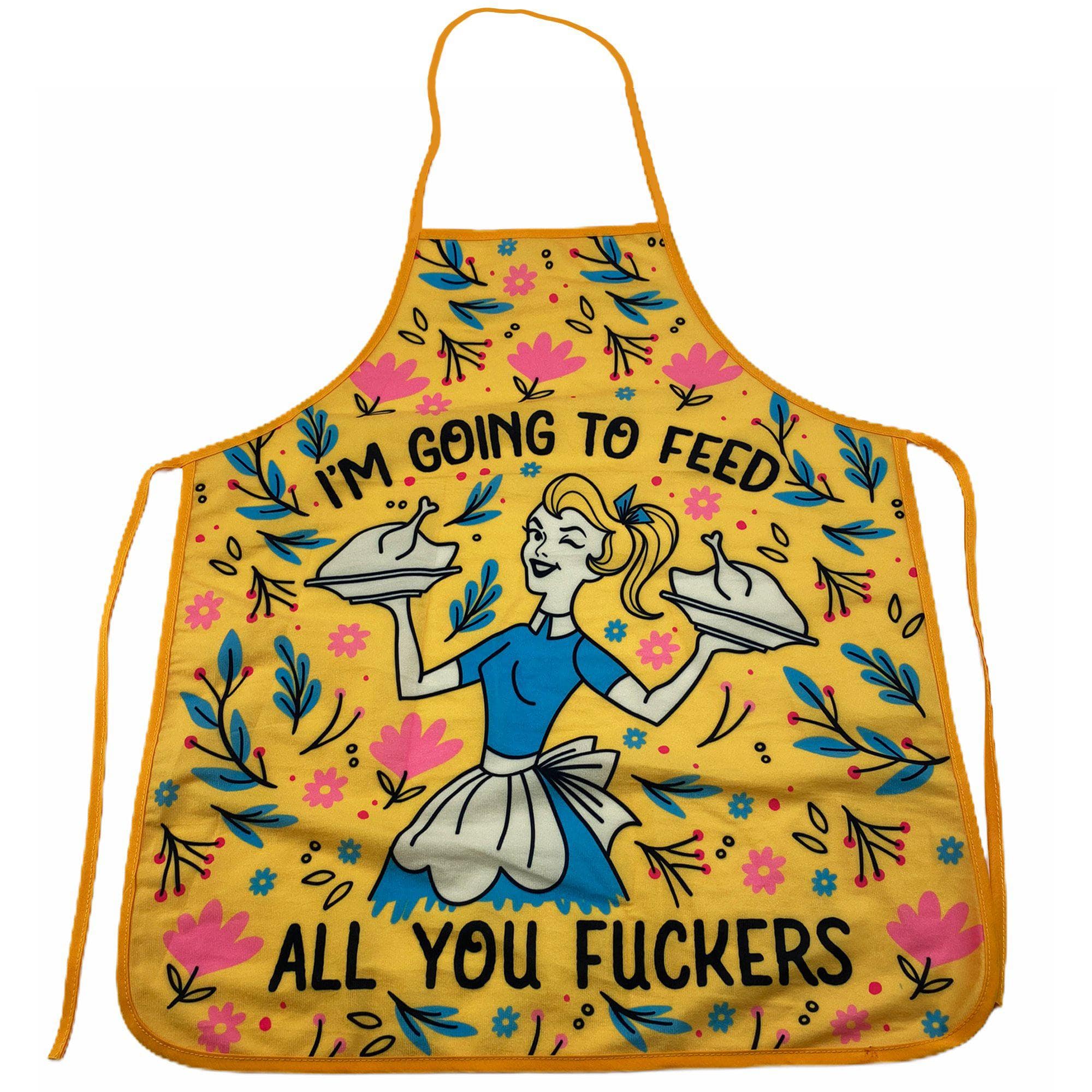 Yellow I'm Going To Feed All You Fuckers Oven Mitt Funny Pot Holder for wholesale on Faire6