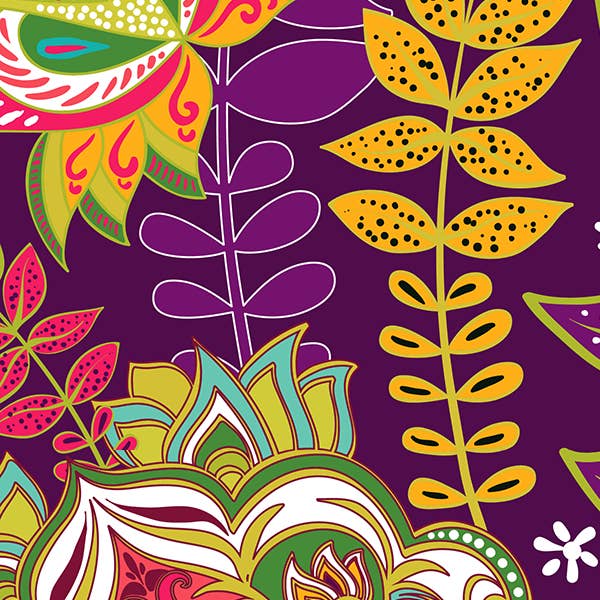 Whipin Wild Rags - Wholesale Scarf - Women's - Paisley Print Twilly - Purple1