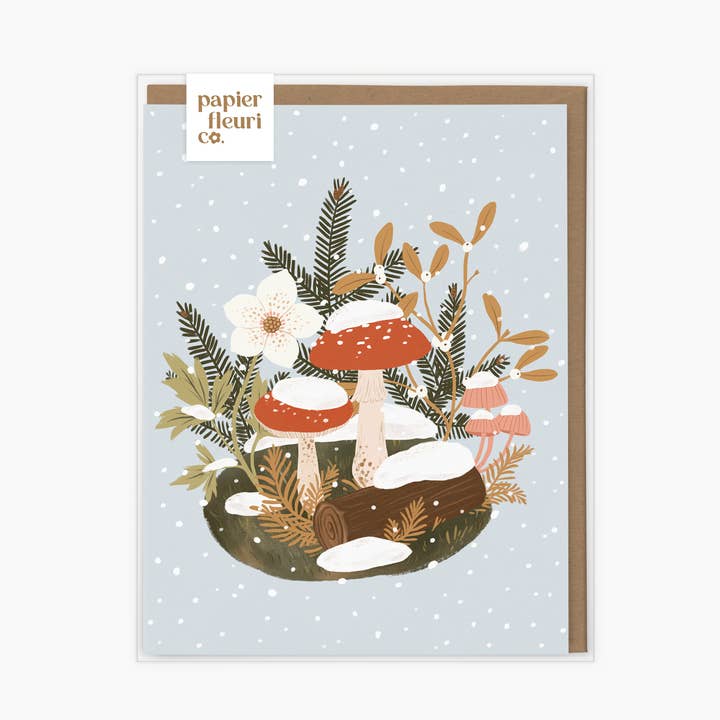 Forêt enneigée | Coffret de 6 cartes pour la vente par Papier Fleuri Co.