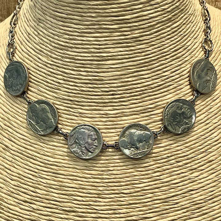 Lorraine Frances Jewelry - Wholesale Link & Chain Necklace - Indian Head & Buffalo Nickel Necklace2