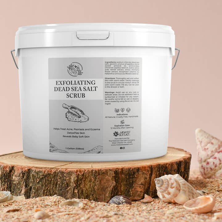 The Midwest Sea Salt Company - Wholesale Body Scrub/Exfoliant - Exfoliating Dead Sea Salt Scrub - 128oz