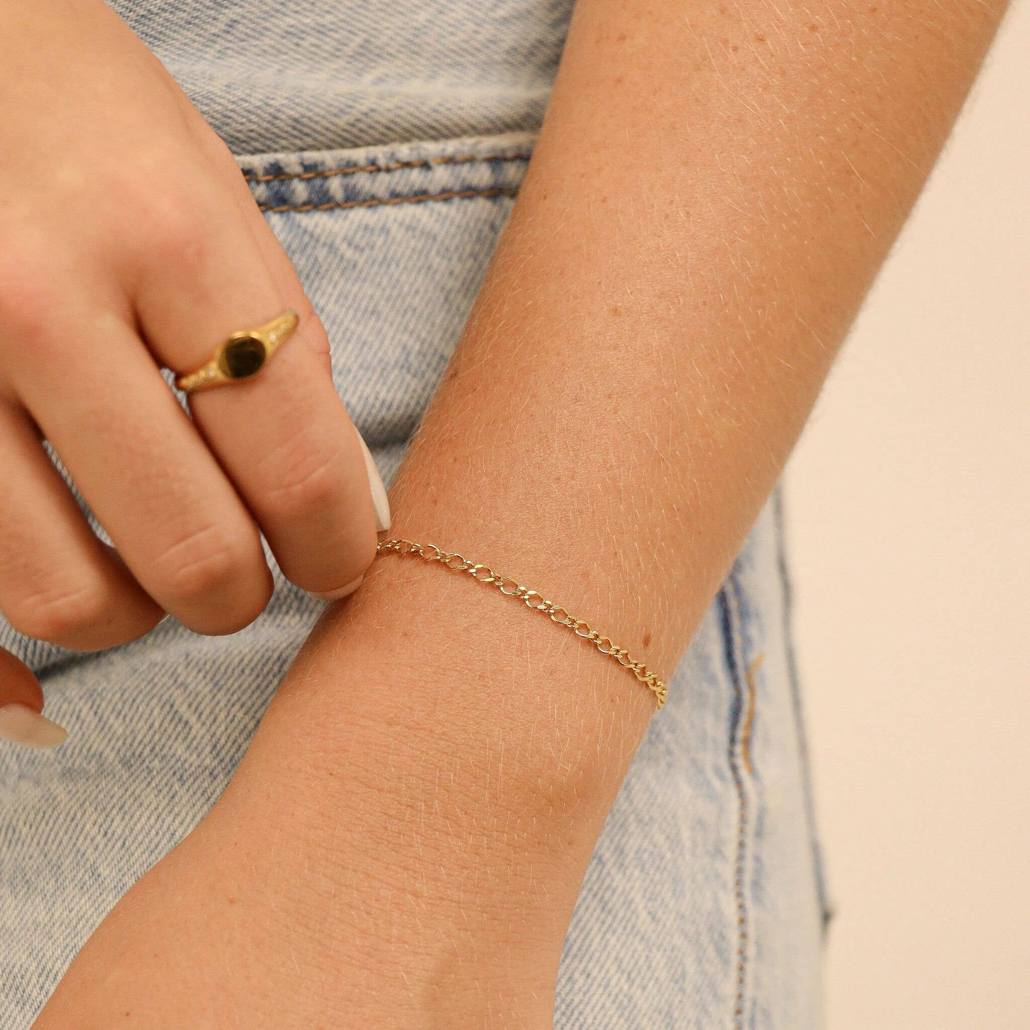 WJW - Wholesale Link & Chain Necklace - Sterling Silver Figaro Permanent Jewelry Chain by The Foot3