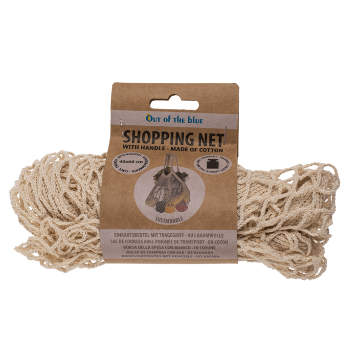 Out of the blue KG - Venta al por mayor Bolsas de la compra - Red de compras con asa, 40 x 60 cm, 2/3 natural y 1/3 gris oscuro2