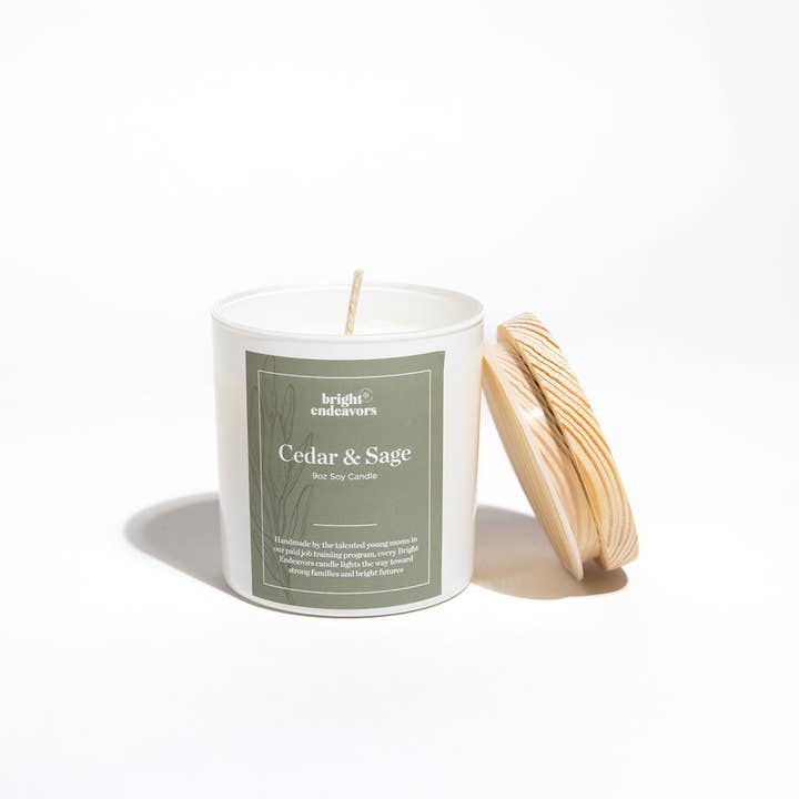 Bright Endeavors - Wholesale Jar/Filled Candle - Cedar & Sage3