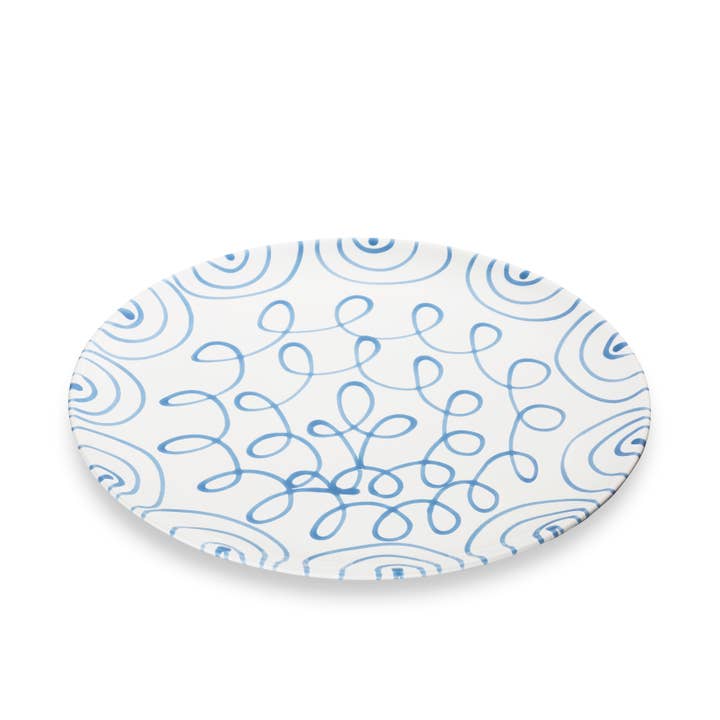 Gmundner Keramik Handels GmbH - Wholesale Dinner Plate - Blue flamed, underplate cup (diameter 32 cm)