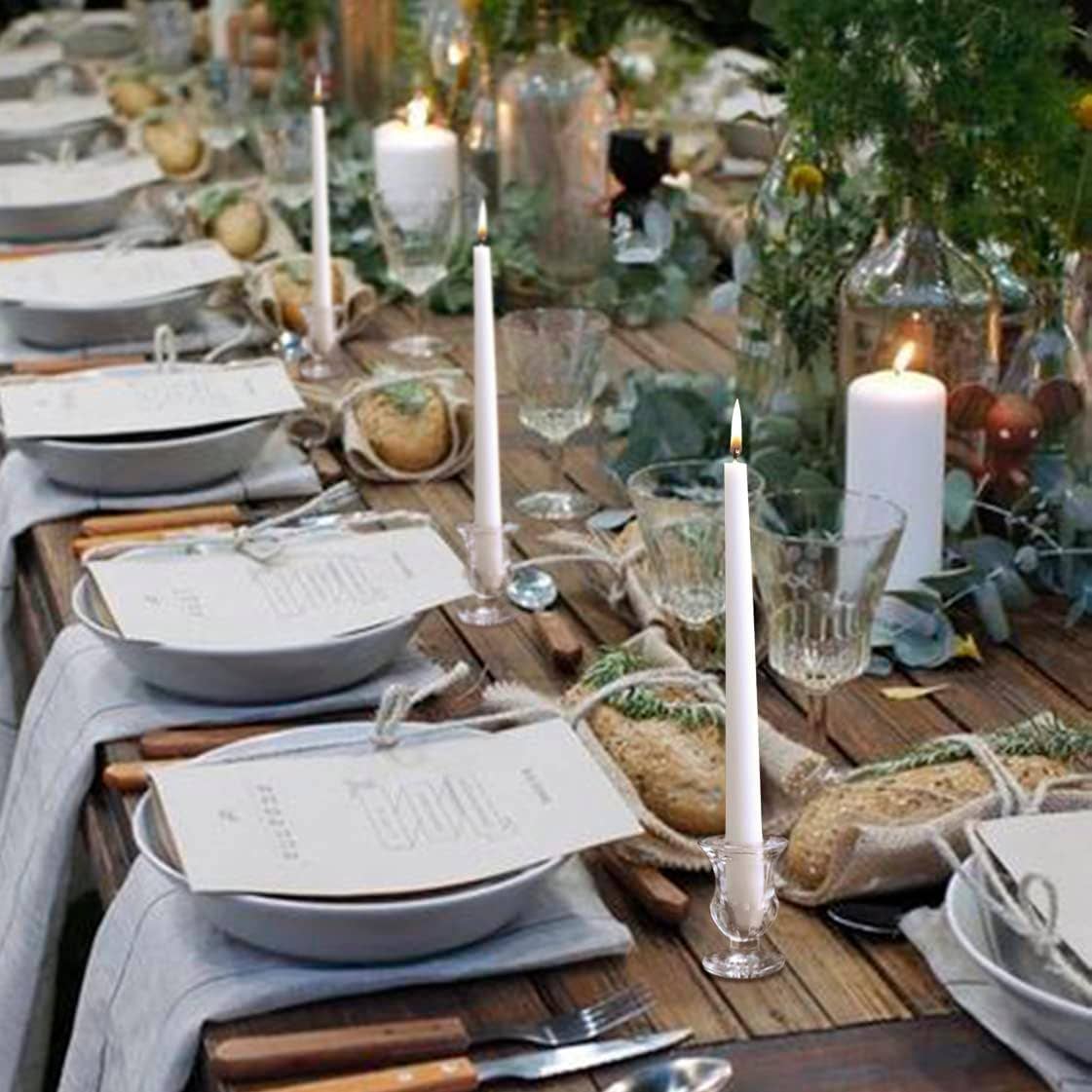 Hosley - Vente Bougeoirs - Porte-conique en verre Hosley® Set-24 2,5 pouces H3