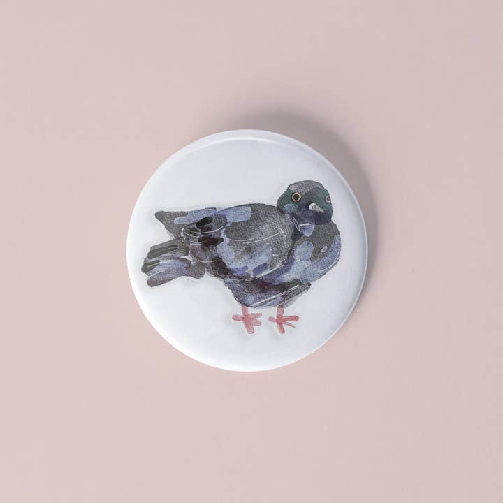 Pigeon Glass Magnet for wholesale by Ashley Frye Studio