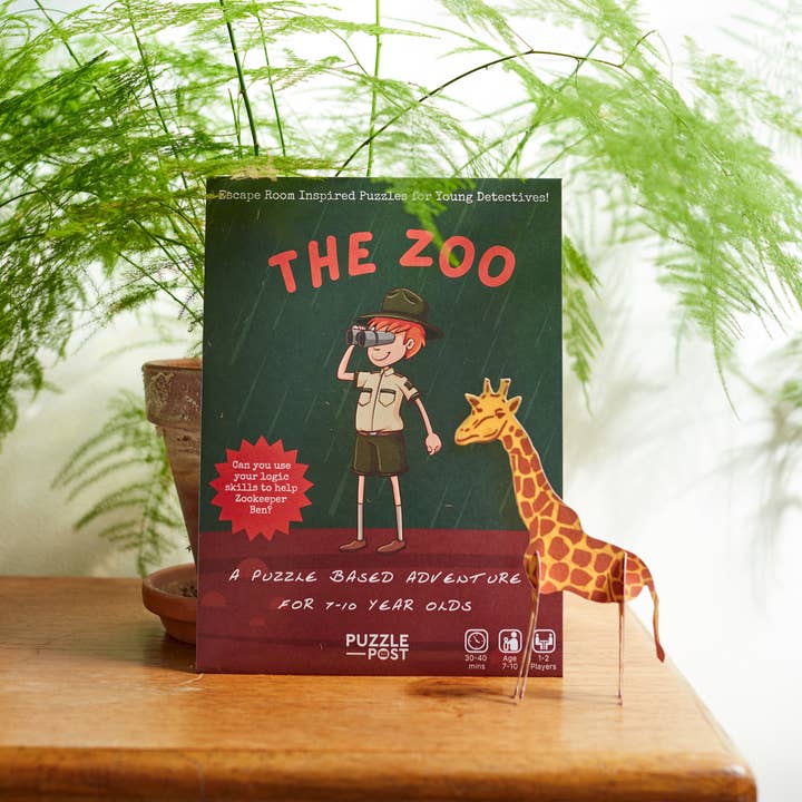 Puzzle Post Games - Wholesale Board Game - The Zoo - Children’s Escape Room (7-10) Board Game
