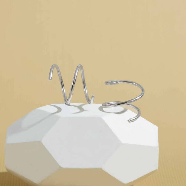 Nina Designs - Wholesale Hoop Earrings - Sterling Silver Double Pierced Illusion Earrings 10mm