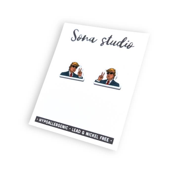 Sona Studio - Wholesale Stud/Post Earrings - Donnie Pres Earrings