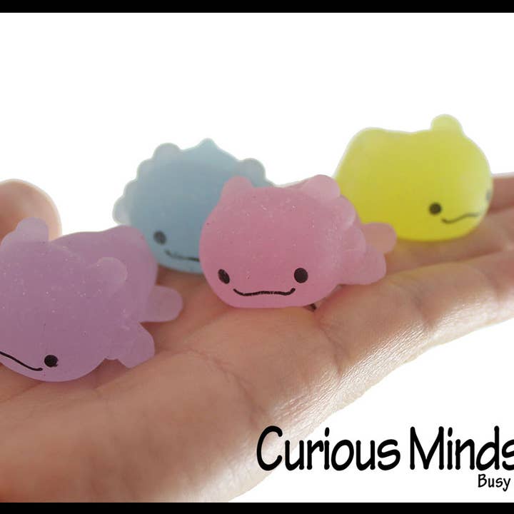Curious Minds Toys - Vente Jouet mou – enfant et bébé - 1 Mochi Squishy Animals Axolotl - Kawaii - Cute Jelly OT