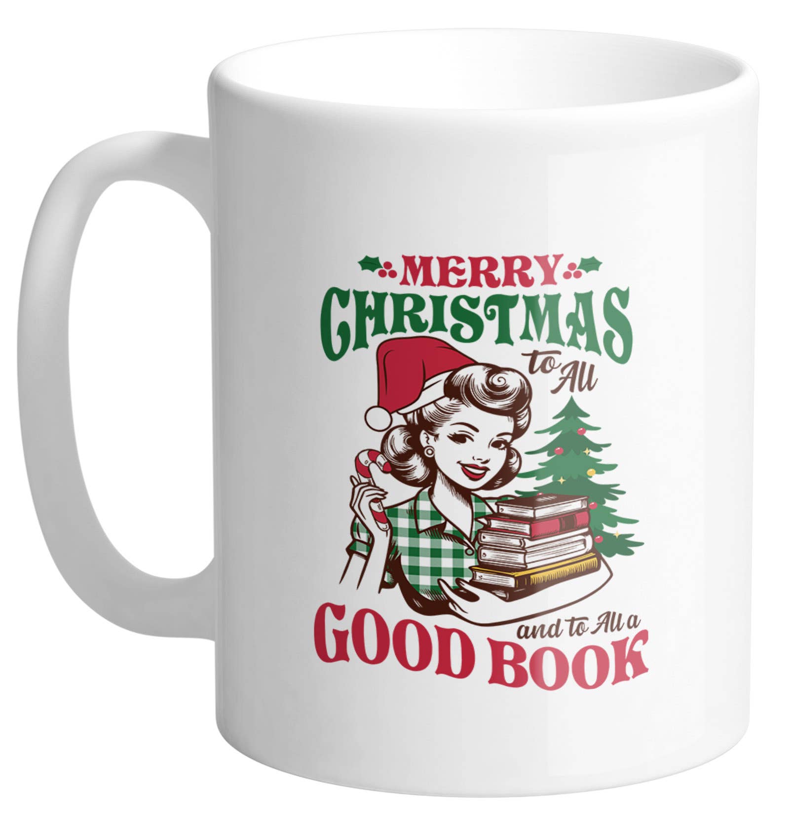 Lucky Luna Apparel – wholesale Coffee mug – Merry Christmas To All & To All A Good Book Ceramic Mug6
