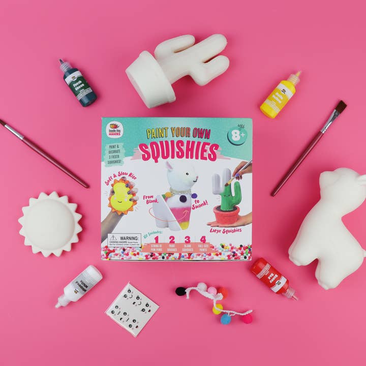 Doodle Hog - Wholesale DIY Craft Kit - Kids - DIY Alpaca Paint Your Own Squishies Kit!1