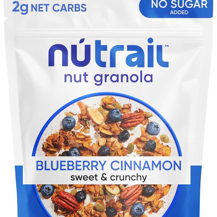 NuEats - Wholesale Granola - NuTrail, Keto Granola, BLUEBERRY CINNAMON (K), 6/8oz