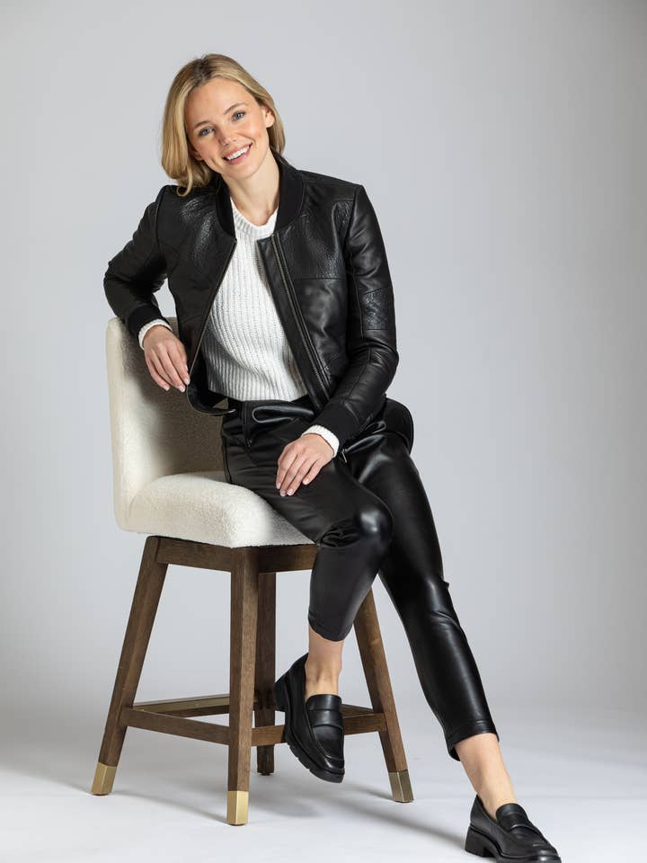 Giacca bomber con patch - Nero per la vendita all'ingrosso da parte di 11Uptown