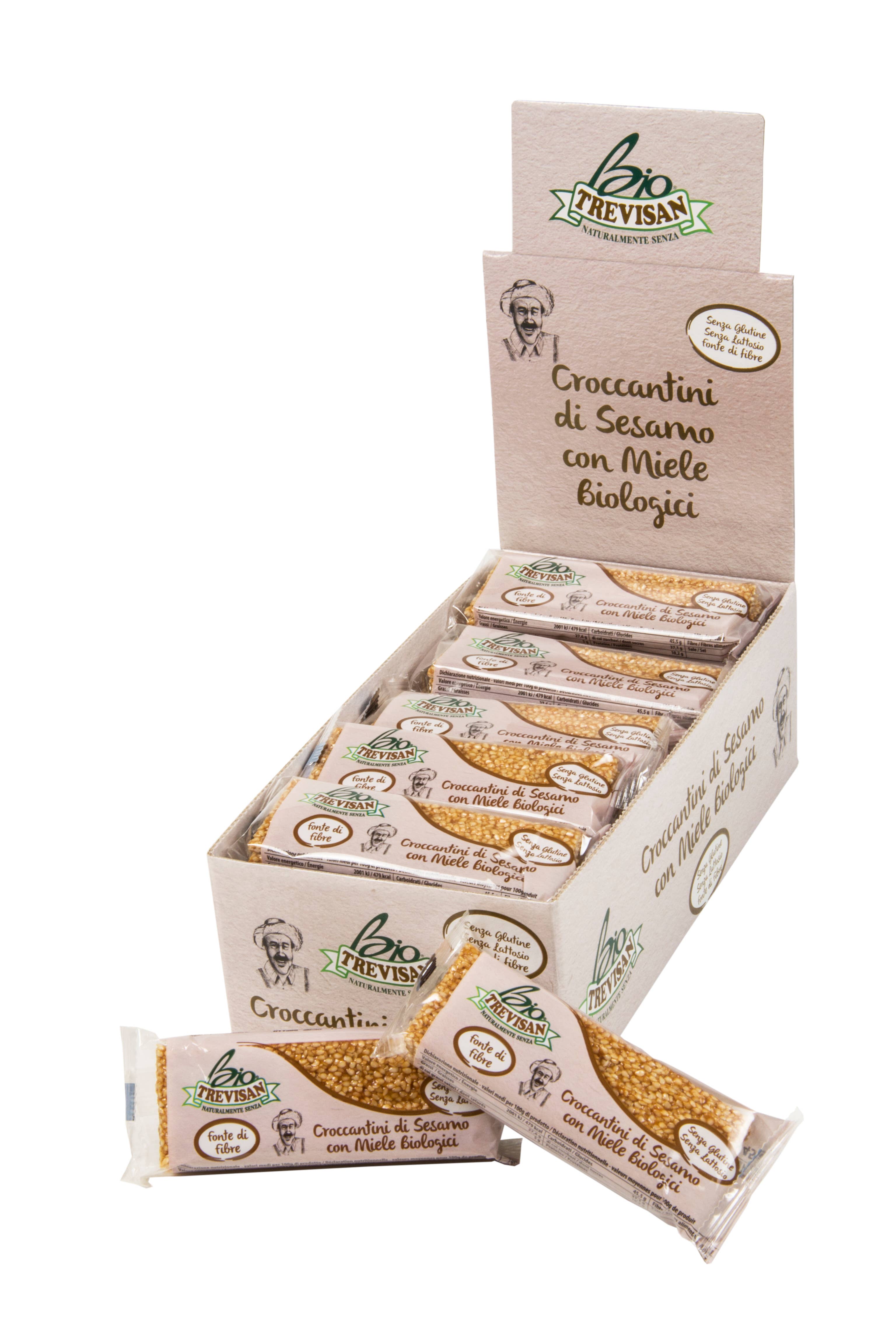 Trevisan - Venta al por mayor Crackers - Croccantini de sésamo y miel ecológicos1