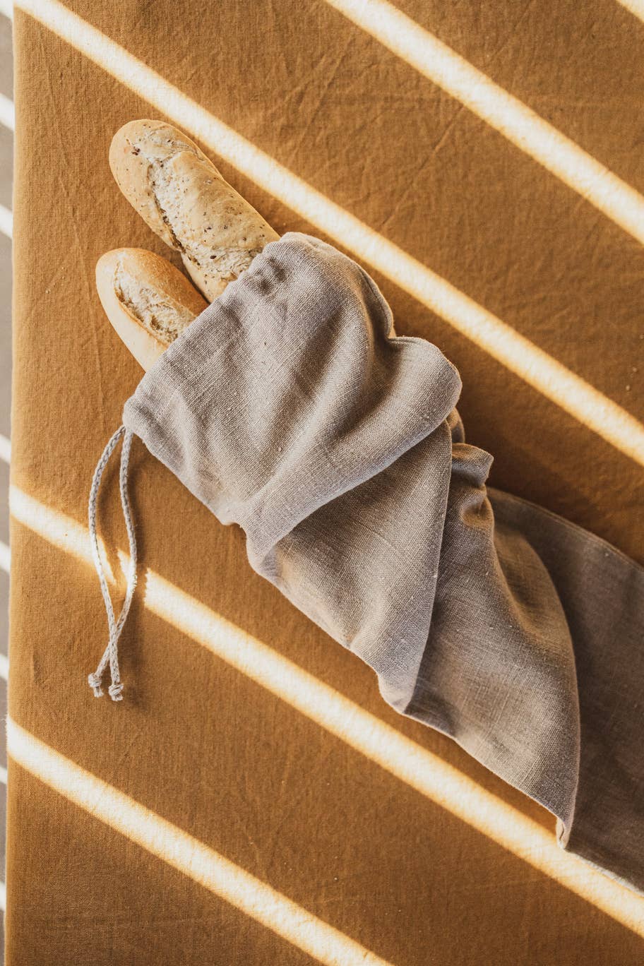 Epic Linen – Wrap/saco para armazenar alimentos por atacado – Saco Baguette de Linho com Cordões, Saco de Armazenamento Sustentável2