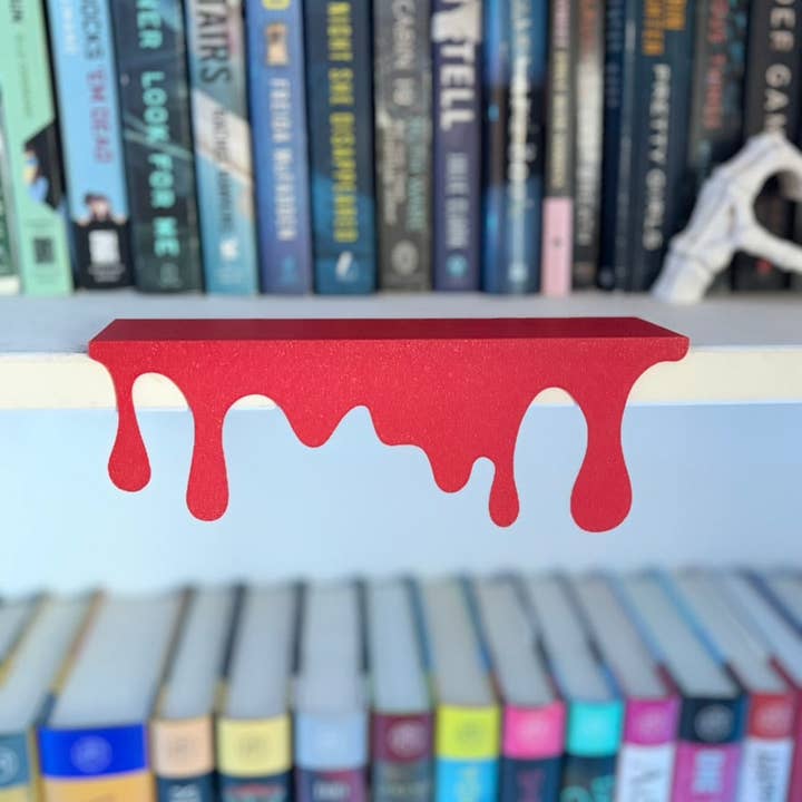 3d Printed Bloody Bookshelf Drips Decor for wholesale by Awfullynerdy.co