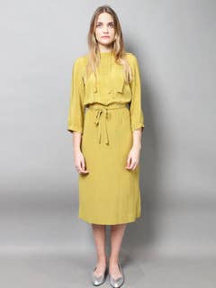 MOSTARD DAISY JURK voor wholesale door Ambali