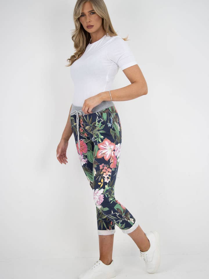 Miss Bold - Wholesale Pants - Women's - Italian Printed Cotton Ladies Trouser19