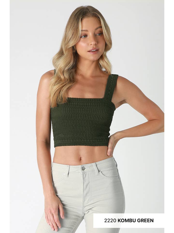NIKIBIKI - Wholesale Knit Top - Women's - NS8255 - Shirred Square Neck Crop Top17