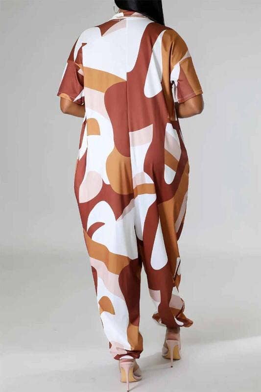 Multi Bedruckter Button-Down-Overall für den Großhandel auf Faire1