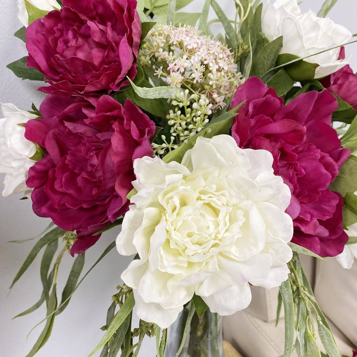 Angel Isabella - Vente Fleurs artificielles - Tige de pivoine hydratée au toucher réaliste de 26"-Collection Premium4