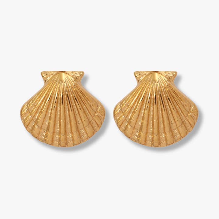 Conchessa Shell Earrings for wholesale by Liv Bella Vita | European Inspired Waterproof Jewelry