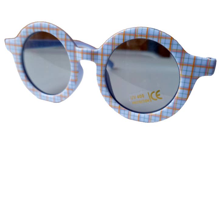 Happy by Lies - Wholesale Sunglasses - Kids - Kinderzonnebril retro ruit blauw