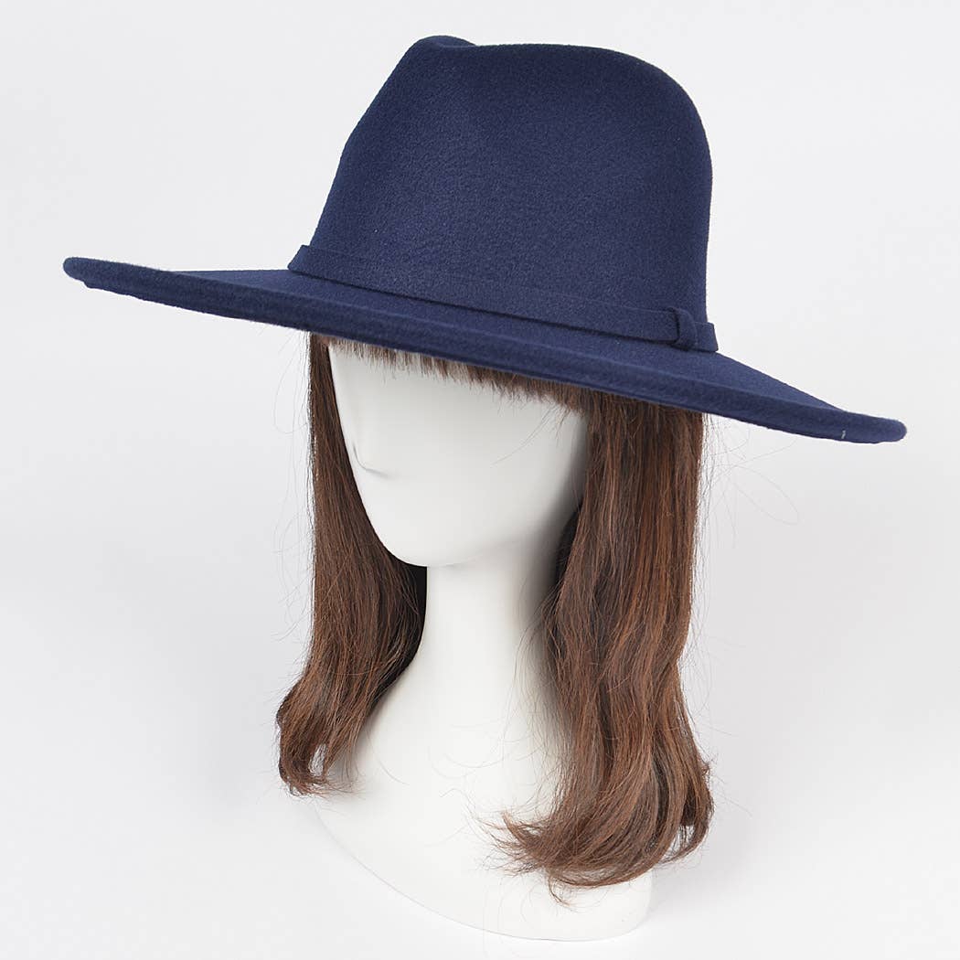 3AM BY H&D ACCESSORIES - Wholesale Fedora - Women's -  Faux Wool Leo Band Fedora Hat10