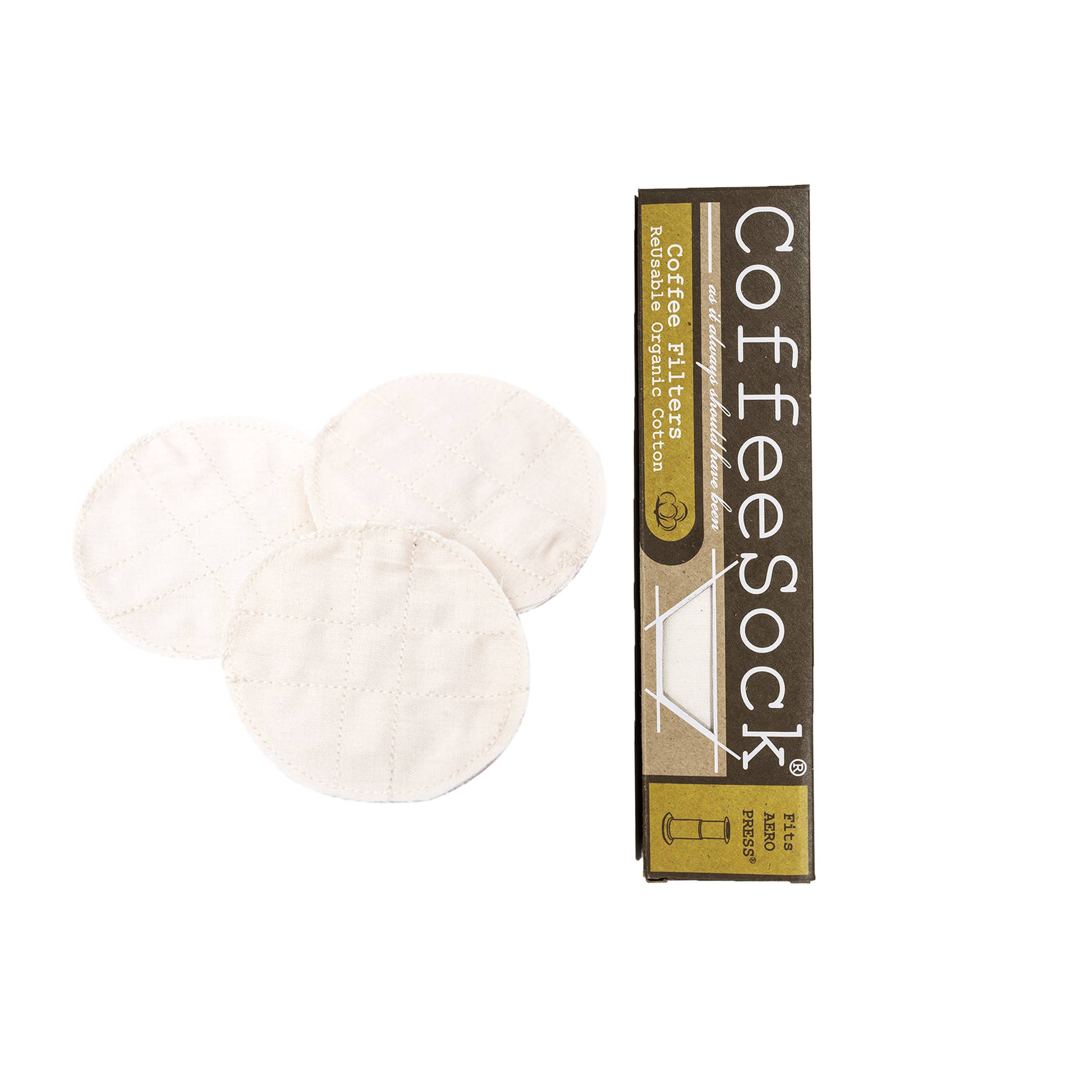 CoffeeSock - Wholesale Coffee Filter - Reusable Organic Cotton Coffee Filters - Aeropress® style1