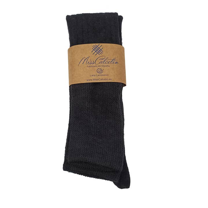 MissCalcetin Black Wool Socks for wholesale by MissCalcetin