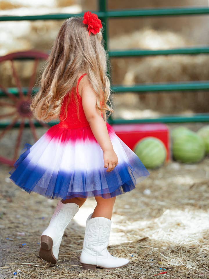 Red Firecracker Tutu Tulle Dress for wholesale on Faire
