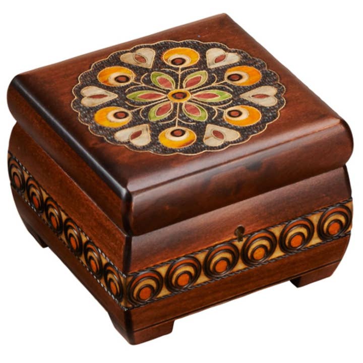 Brown Medallion Chest for wholesale by M Cornell Importers Inc