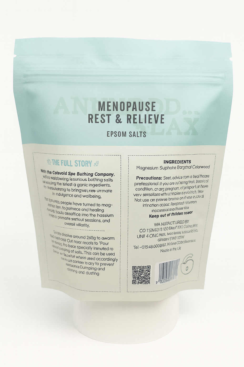 Cotswold Spa Bathing Company - Wholesale Bath Salts - Menopause R & R Epsom Bath & Foot Spa Soak – 250g Pouch 1