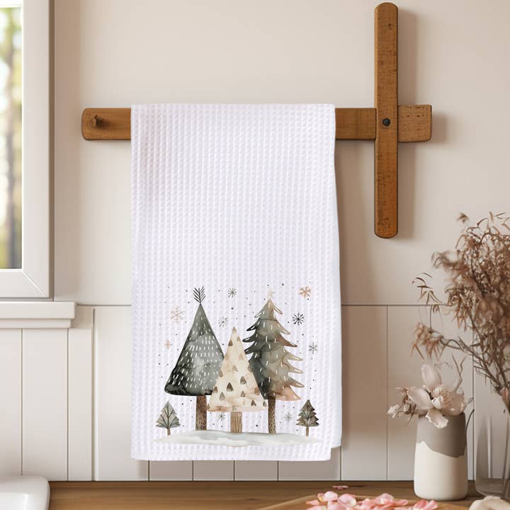 Fernville Creations - Wholesale Tea Towel - Holiday and Winter Tree Kitchen Hand Towel Decor6