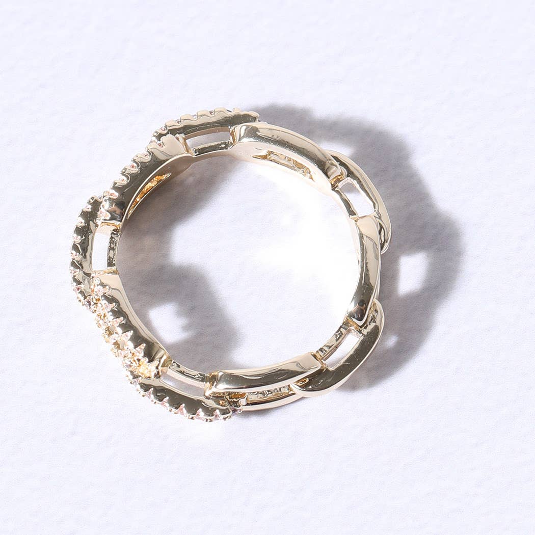 G Chain Link Cubic Zirconia Eternity rings for wholesale on Faire3