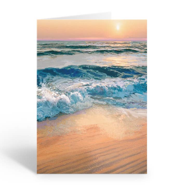 Beach Sunset Blank Notecards with Envelopes - 10 Pack for wholesale by Stonehouse Collection