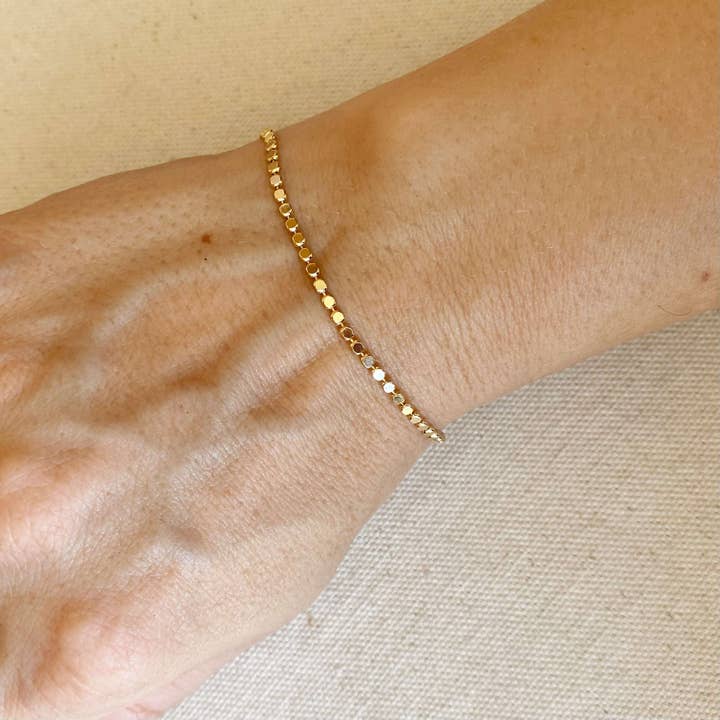 GoldFi - Wholesale Beaded Bracelet - 18k Gold Filled 2mm Dot Ball Bracelet3