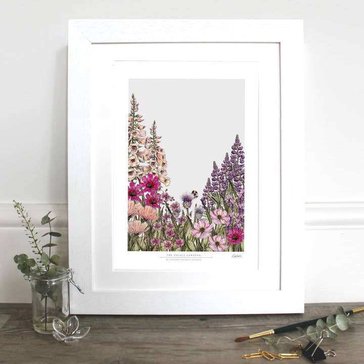 The Palace Gardens 12x16" Fine Art Print for wholesale by Toasted Crumpet