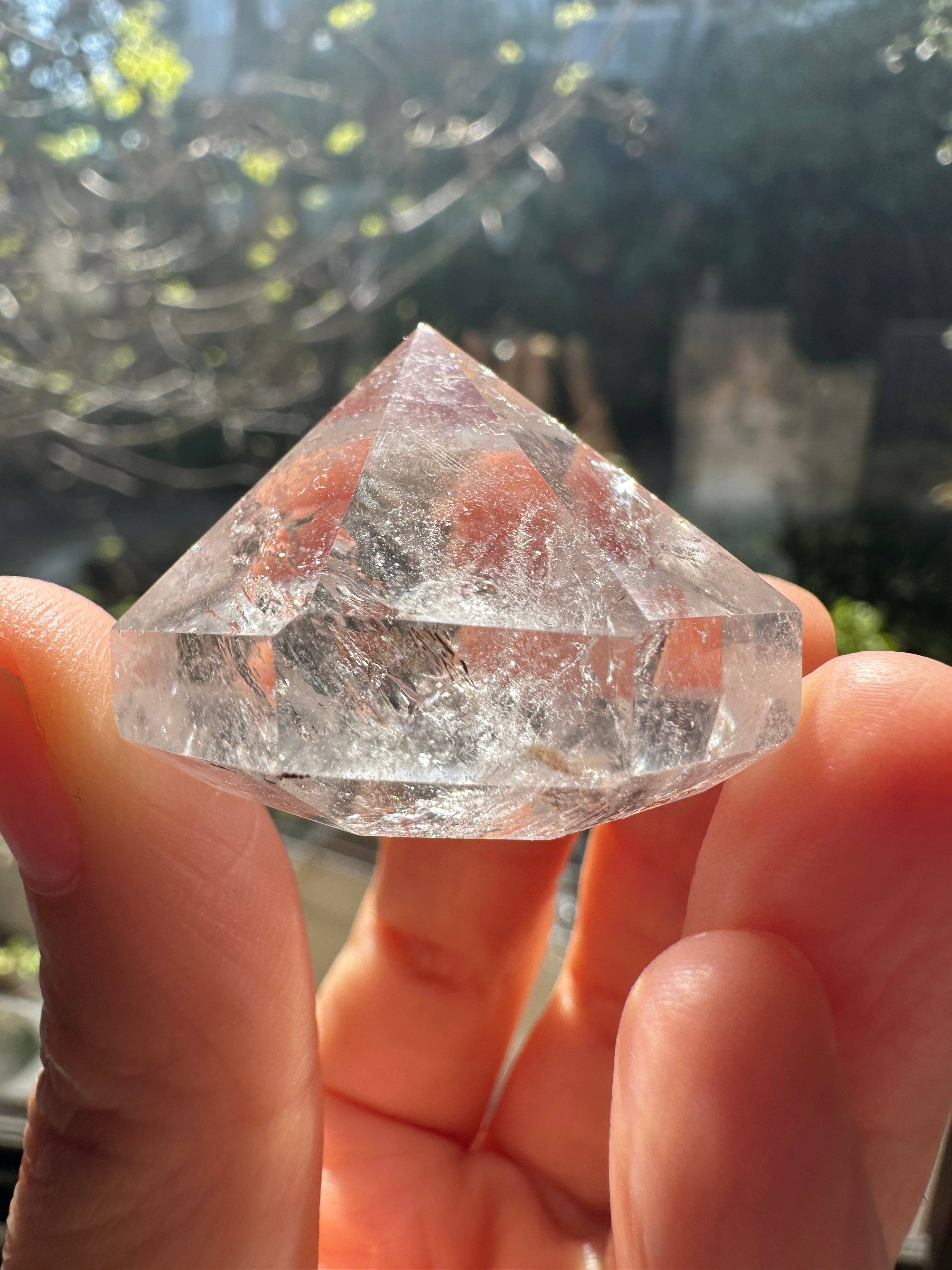 Moon Rituals - Wholesale Spiritual Stone/Crystal - Exquisite Clear Quartz Diamond 3–4cm – Natural Healing Crystal for Clarity, Energy & Christmas Crystal Gift3