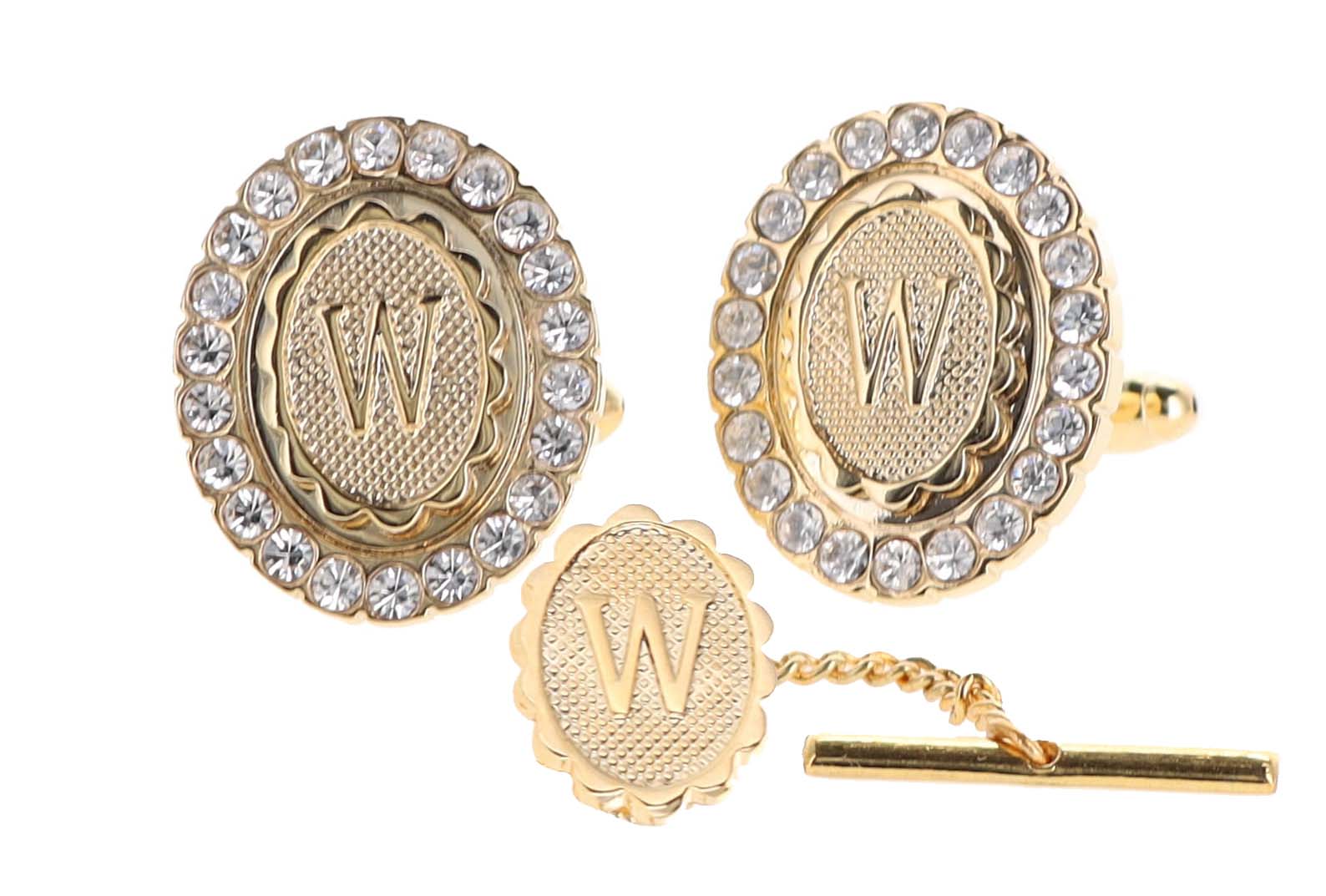 Dubal Brothers - Vendita all'ingrosso Gemelli - Gemelli e fermacravatte Vittorio Vico Bling iniziali: dalla A alla Z di Classy Cufflinks22