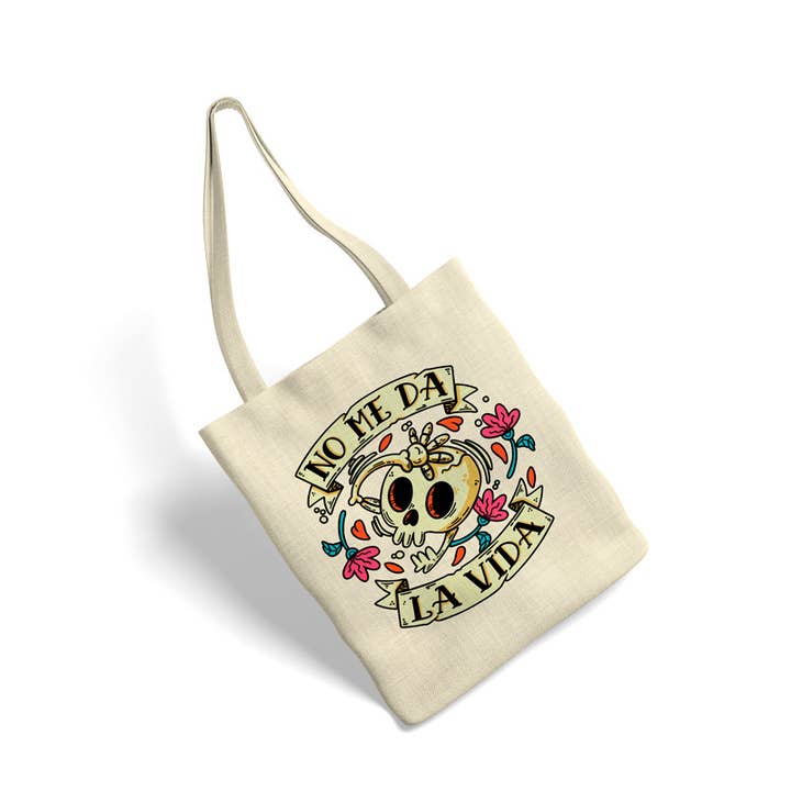 Borsa in tessuto naturale PTFL - «It doesn't give me life» per la vendita all'ingrosso da parte di Puterful