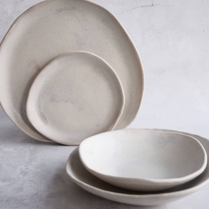 Laima Ceramics - Wholesale Dinner Plate - Porcelain "Sahara" beige matte tableware plates and bowls