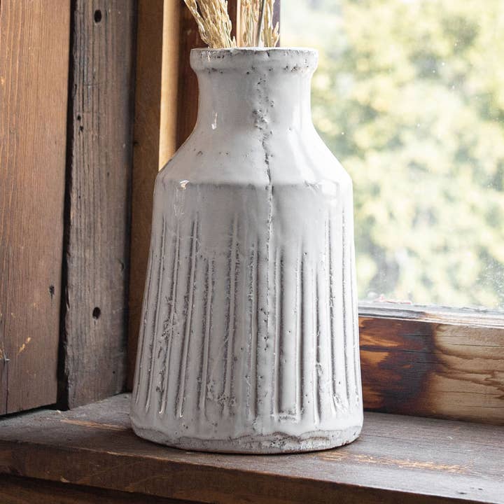 Jaylon Distressed Glaze Terracotta Vase for wholesale by Foreside Home & Garden