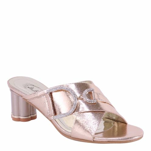 Sandali eleganti con tacco e tomaia decorata con pietre per la vendita all'ingrosso da parte di Atalina