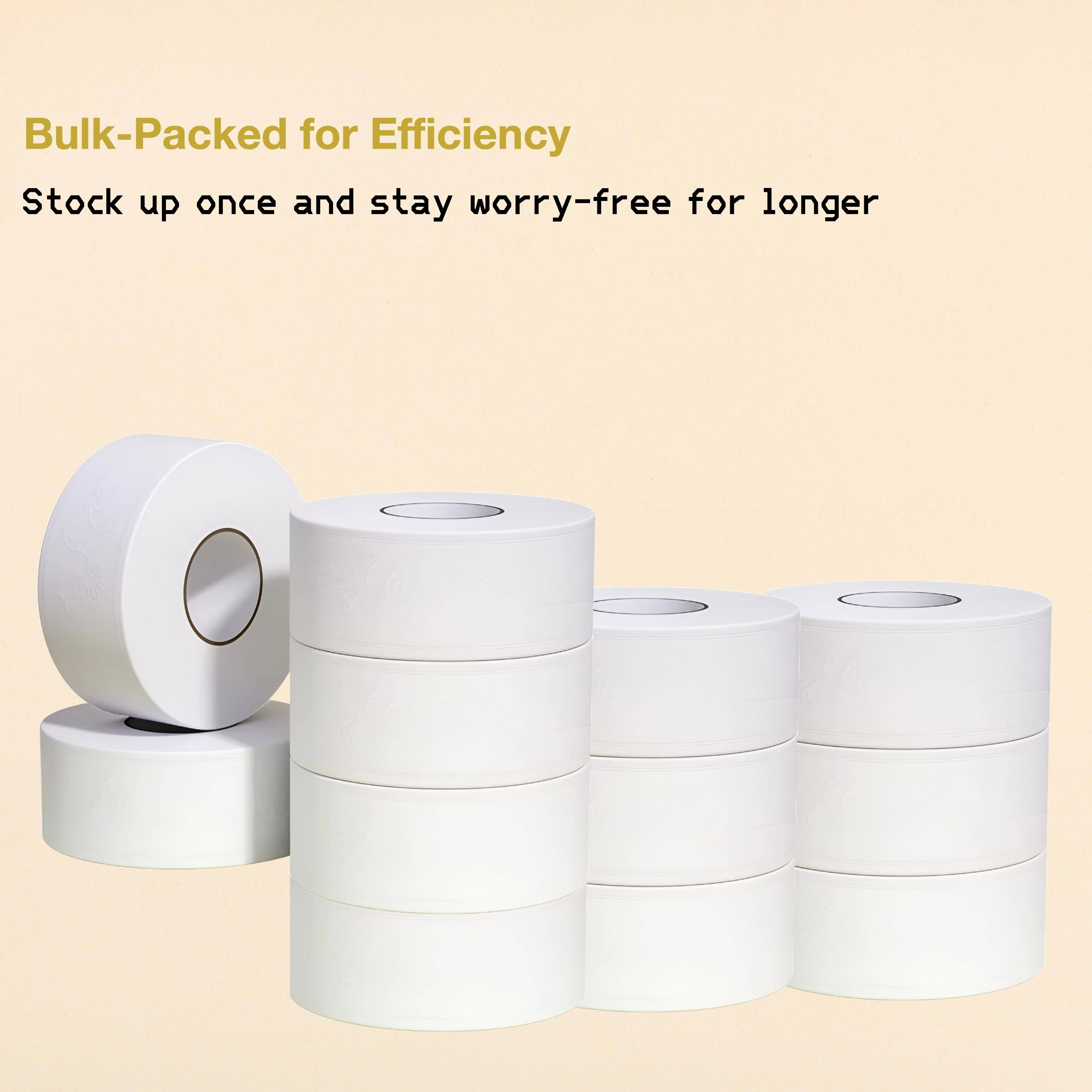 Clene Pack – wholesale Toilet paper – CLENE PACK Mini Jumbo Toilet Paper Roll, 3-Ply,12×440ft Roll4