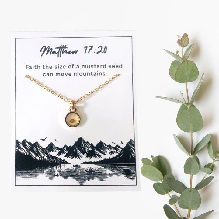 Graine de moutarde | Collier Matthieu 17:20 pour la vente par Janes Goods